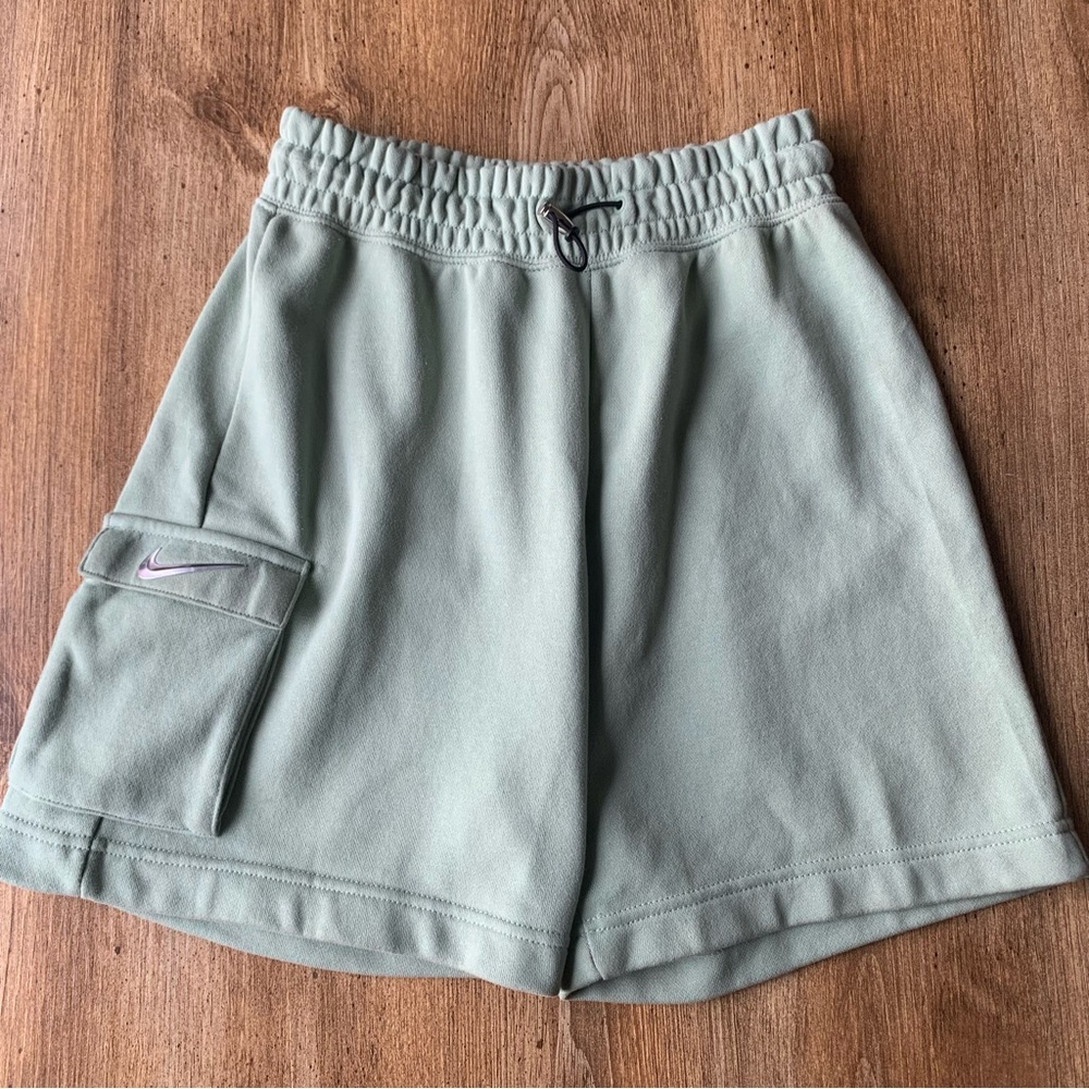 Nike Swoosh High Rise Shorts Mint Green
